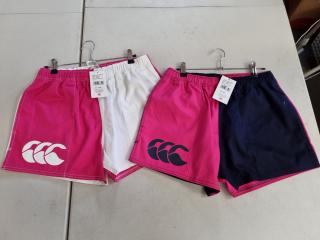 2x Canterbury Harlequin Cotton Shorts, Size 34