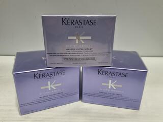 Kerastase Blond Absolu Masques, 3x 200mL Tubs