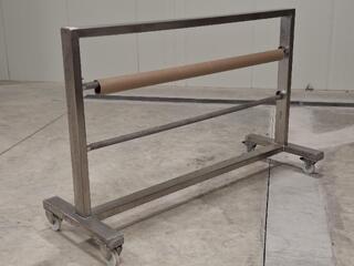 Stainless steel roll holder on castors
