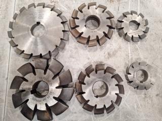 6 x Gear Shaping Cutters