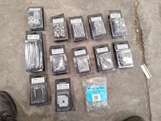 Lot of No.2 Sq screws, Hex Nuts, Round Washers, Sq Bit drive, Sq Washers