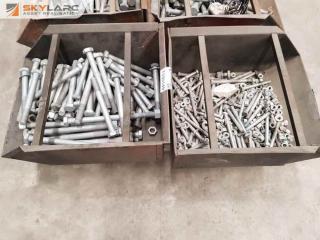 2 Steel Bins of Galv Bolts