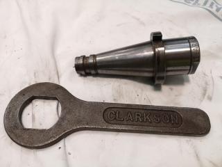 Clarkson Autolock NT40 Type Mill Tool Holder w/ Wrench