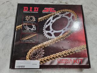 JT Motorcycle Chain & Sprocket Kit, New