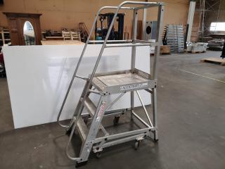 Bailey Industrial Aluminium Access Platform Ladder, needs repair