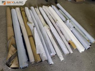 15x Partial Rolls of Leather-like Vinyl Material