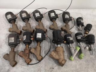 14x Burkert & Ge-Mo Pneumatically Operated Angled Seat Valves