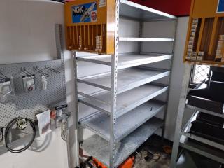 Shelving and Spark Plug Dispenser 