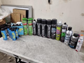 Assorted Bike Cleaners, Lubricants, Polishes, Tyre Repair