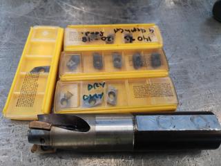 Kennametal Indexible Mill Cutter w/ Spare Indexes