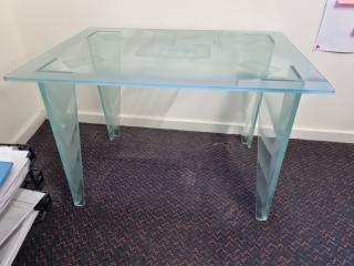 Custom Etched Glass Card Themed Coffee Table