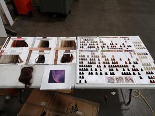 Assorted Keune Branded Hair Colouring Display Samples, Catalog Book