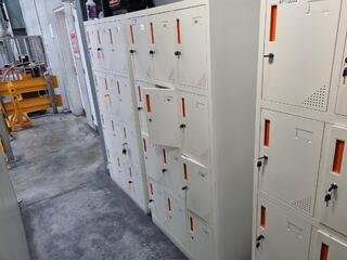 Steel 12-Door Personnel Locker Cabinet, Modern Unit