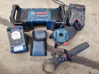 Bosch 18V Radio, LED Light, Charger, Battery, & More