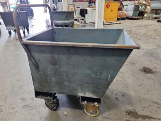 Heavy Duty Steel Scrap Material Bin Trolley