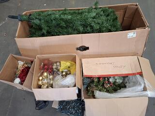 Christmas Pine Tree 240cm with Decorations