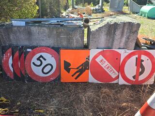 7 x Road Works Signs 