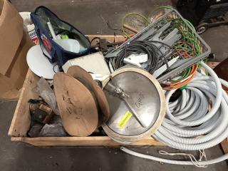 Crate of Scrap Wire and Spare Parts