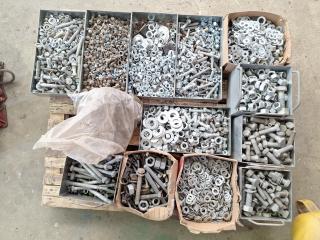 Pallet of Bolts, Nuts, Washers and Screws