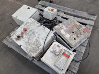 5x Various Industrial Electrical Cabinets, Boxes