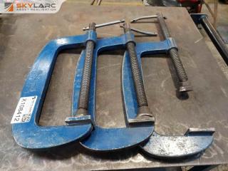 3 x 250mm Engineering Clamps