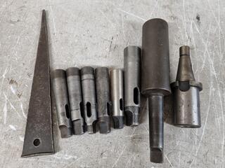 8x Assorted Morse Taper Drill Shank Sleeves & Adapters