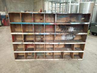 Wooden Workshop Shelving Unit