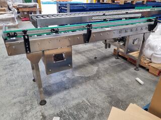 Industrial Roller Conveyor Assembly, 2000mm length
