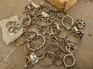 Assorted Stainless Steel Pipe / Hose Clamps