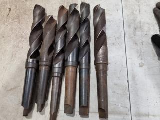 6x Large Diameter Morse Taper Drills, Imperial Sizes