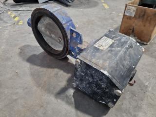 200mm Butterfly Valve w/ Pneumatic Actuator