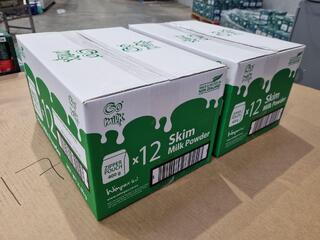 Go Milk Skim Milk Powder, 24x 400g Pouches, New