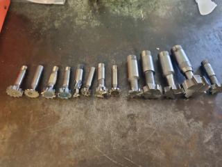 Large Lot of Milling Machine Wood Ruff Cutters 