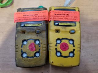 2x GasAlert MicroClip XT Gas Detectors, Faulty