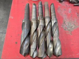 5 Large Morse Taper Drill Bits 