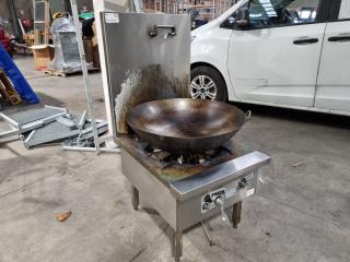 Mata Commercial Gas Stock Pot Burner w/ 685mm Dia Wok Pan