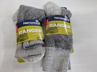 Norsewear Ranger Merino Socks, 2x Pairs, Size Small