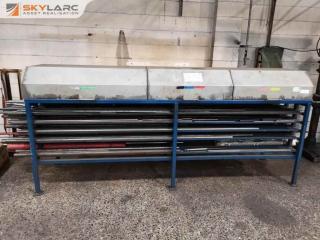 Industrial Steel Bar Material Storage Rack Unit w/ Included Steel Rod Materials