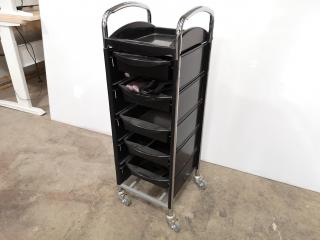 Mobile Hair Salon Stylist Equipment Cart w/ Contents