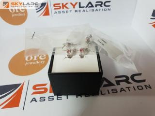 4 Sets of Artic Fox Swarovski Pink CZ Earrings