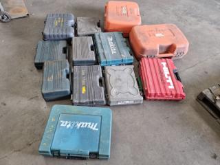 12x Assorted Empty Power Tool Cases