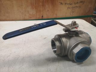 1.5" 3-Way Ball Valve, 1000 WOG,
CF8M