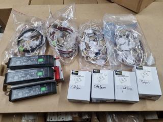 Assorted Cabinet LED Lighting, Dimmers, Drivers