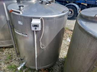 Single Skin Stainless Steel Tank 1000L
