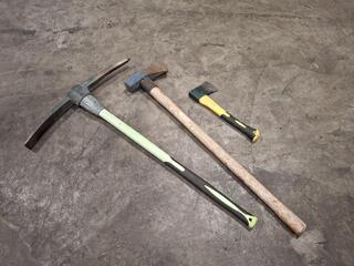 Pickaxe, Log Splitter and Small Axe Set