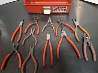 Various Pliers & Tool box 