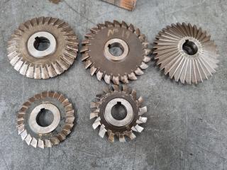 5 x Milling Machine Cutters