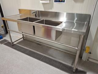 Brayco Stainless Steel Double Sink Bench