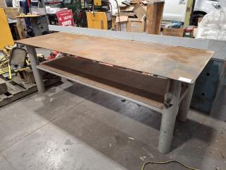 Large Heavy Duty Steel Workshop Bench