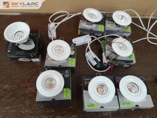 8x Assorted D-Lightz LED In Ceiling Downlights by Switch